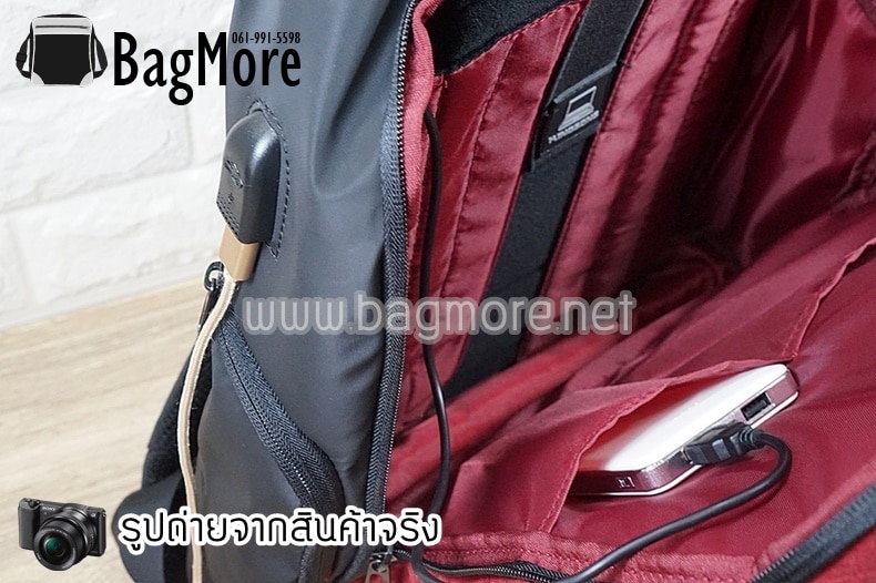 กระเป๋าโน๊ตบุ๊ค casual usb ภาพจริง